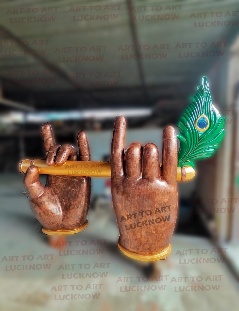 krishna hand with flute